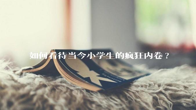 如何看待当今小学生的疯狂内卷?