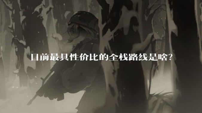 目前最具性价比的全栈路线是啥？
